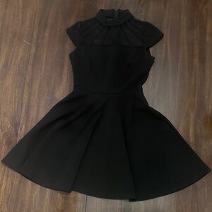 B Darlin Black Mini Dress with Cap Sleeves